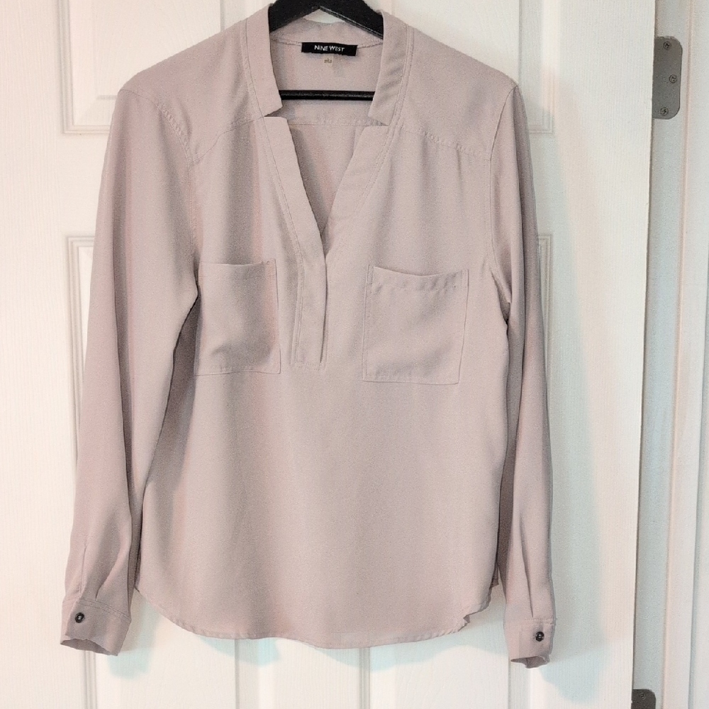 Nine West Women's Blouse in Soft Cream